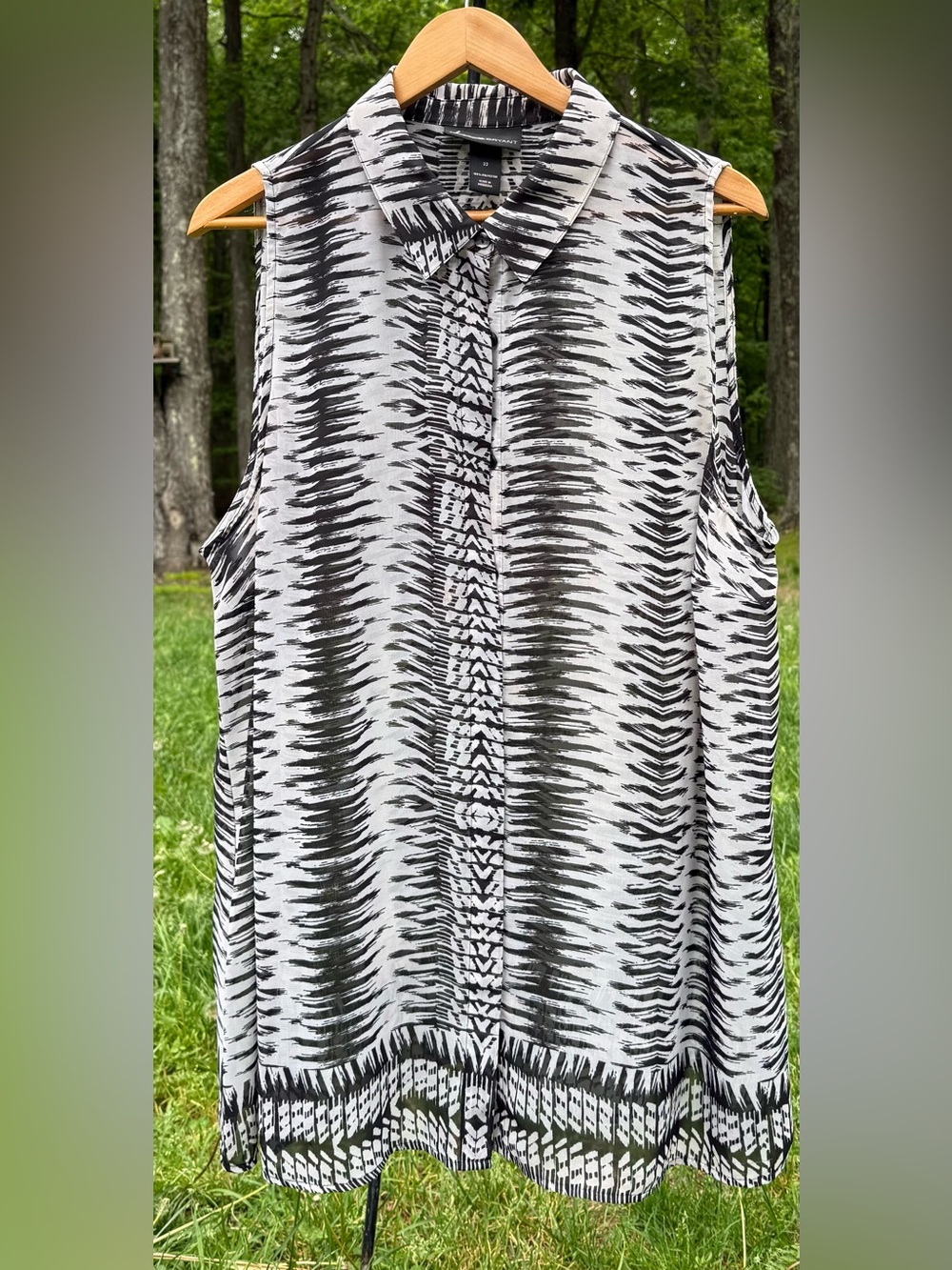 Lane Bryant Sleeveless Sheer Blouse